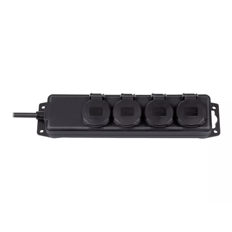Brennenstuhl pikenduspistikupesa IP44 4-kohaline must 2,0m H07RN-F 3G1,5 - pikendusjuhe - vahelduvvool 230 V - väljundpistikud: 4 - 2 m (1159960)