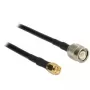 Koaksiaalkaabel DeLOCK 89510 RG-58 C/U 2,5 m TNC SMA Must