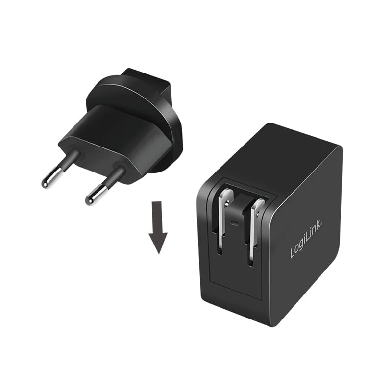 Mobiilseadme laadija LogiLink PA0302 Universal Must Vahelduvvool Kiirlaadimine