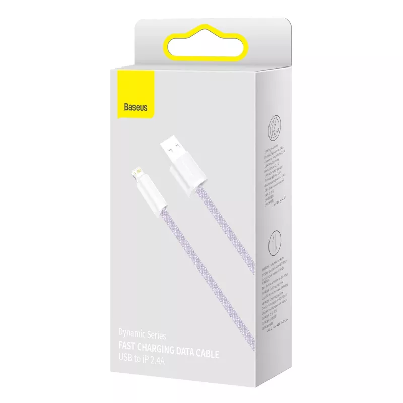 Baseus Dynamic kaabel USB - Lightning, 2.4 A, 2 m (lilla)
