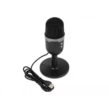Stuudiomikrofon BLOW LED-alusega — juhtmega USB 2.0, 20–16000 Hz, tundlikkus -50 dB, 237 g