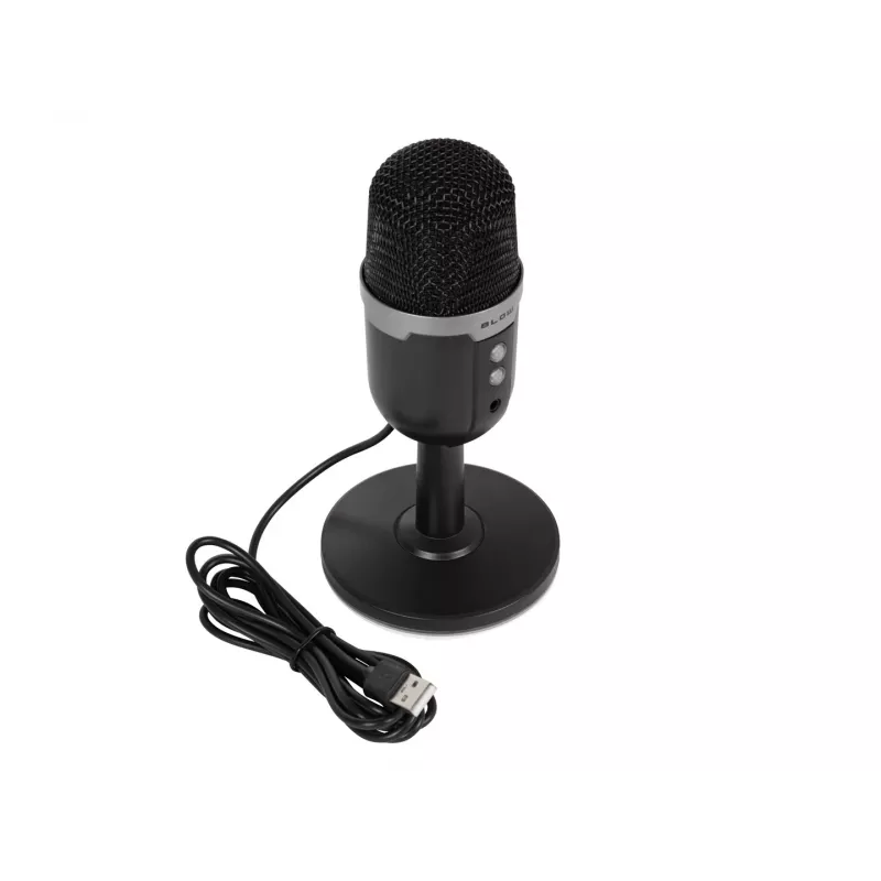 Stuudiomikrofon BLOW LED-alusega — juhtmega USB 2.0, 20–16000 Hz, tundlikkus -50 dB, 237 g