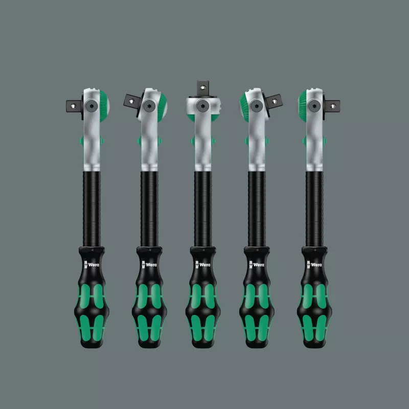 Socket wrench set Wera 05003645001 37 pcs Must roheline