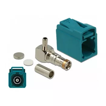 Koaksiaalkonnektor DELOCK 89723 — FAKRA Z isane, 90° nurgaga, 13,8×21,5×9,5 mm