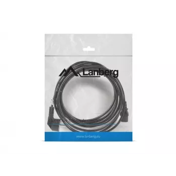 Toitekaabel LANBERG CA-C13C-11CC-0050-BK — 5 m, C13 ühendus CEE7/7 pistikule, nurgeline C13