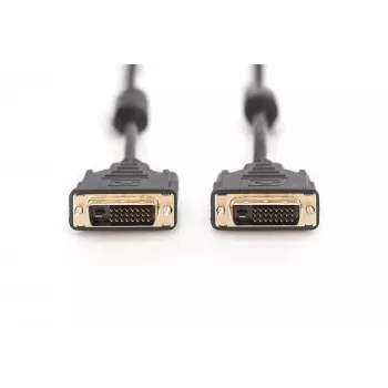 ASSMANN Monitorkabel DVI 2m Dual Link St/St 2Ferrit Kerne Anschlusskabel K8 bulk 24+1 (AK-320101-020-S)