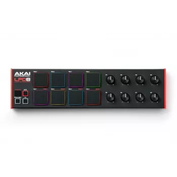 Akai LPD8 MKII MIDI-klaviatuur 8 klahvi USB Must, Punane