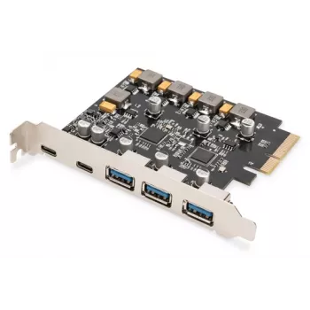 PCIe kaart Digitus 2x USB-C 3x USB A