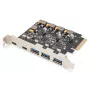 PCIe kaart Digitus 2x USB-C 3x USB A