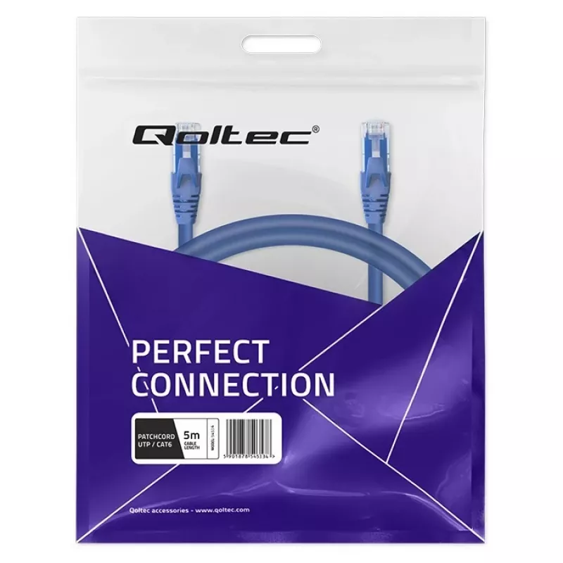 Patchcord kaabel QOLTEC 54534 2xRJ45 UTP CAT6 5m Must