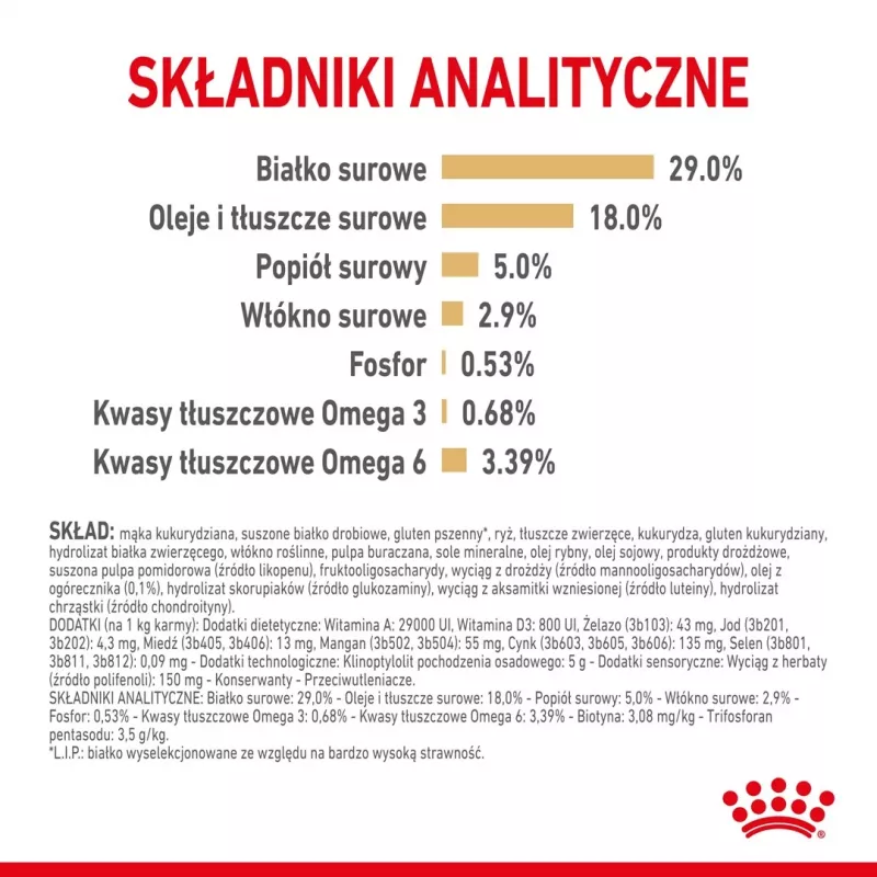 Kuiv koeratoit Royal Canin Yorkshire Terrier 8+ 3 kg — linnuliha, vanemaealistele Yorkshire terjeritele, valk 29%, rasv 18%