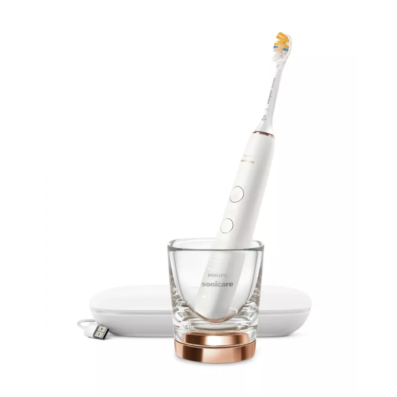 Philips HX9911/23 elektriline hambahari täiskasvanutele Sonic hambahari roosakuldne, valge