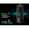 Kaasaskantav akupank TRACER Quant 10000 mAh Li-Ion, PD ja QC3.0, 3 porti (2×USB-C, 1×USB-A), 100W, must