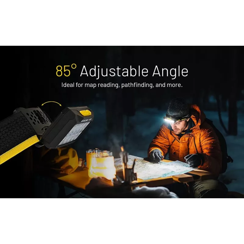 Peapaelaga taskulamp Nitecore HU2000, 10 LED-i, USB-laetav liitium-ioon, alumiinium+polükarbonaat, IP68 veekindel