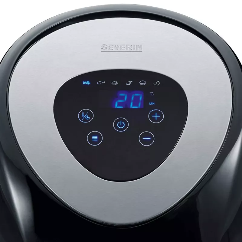 Severin 2430 Üksik 3,2 L Eraldiseisev 1500 W Kuumaõhufritüür Must, Roostevaba teras