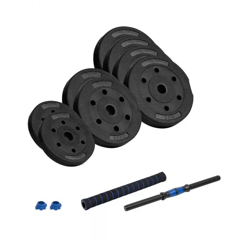 REBEL ACTIVE Reguleeritav bituumenhantel ühendajaga 1x20kg