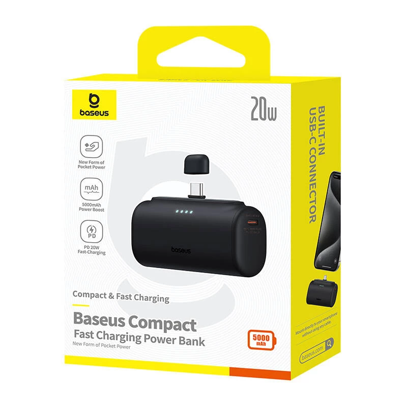 Baseus Compact P10068306113-00 Liitiumioon-akupank 5000 mAh Must