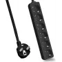 Pistikupesade rida helos CLASSIC 6 pesaga must 3,0 m kaabel