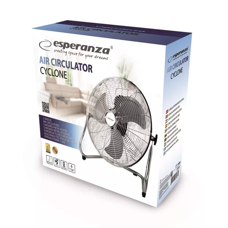 Tsirkulatsiooniventilaator 18'' ESPERANZA EHF006 CYCLONE Kroom