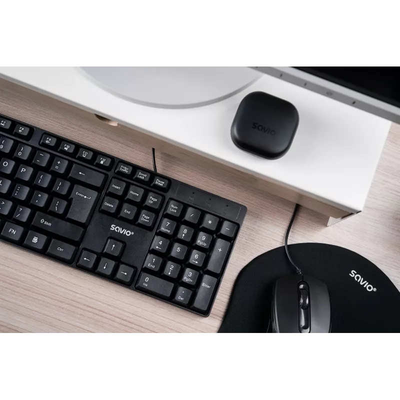 Savio KB-01 klaviatuur Kodu/Kontor USB QWERTY USA inglise must