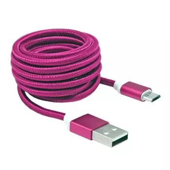 Sbox USB->Micro USB M/M 1,5 m USB-10315P Pitaya Pink