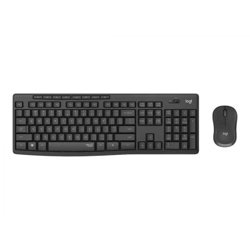 Logitech MK295 Silent - klaviatuuri ja hiire komplekt - juhtmevaba - 2,4 GHz - grafiit - Ungari paigutusega