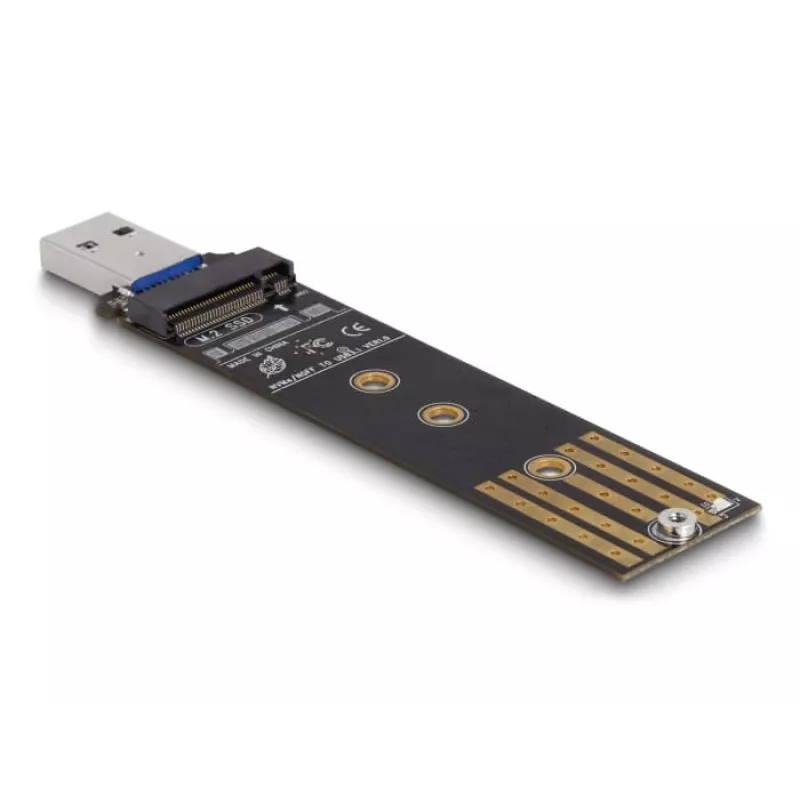 DeLOCK kombomuundur M.2 NVMe PCIe või SATA SSD jaoks USB 3.2 Gen 2 Must