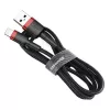 USB-A – Lightningi kaabel Baseus Cafule 2,4 A QC 3.0, 1 m — must/punane