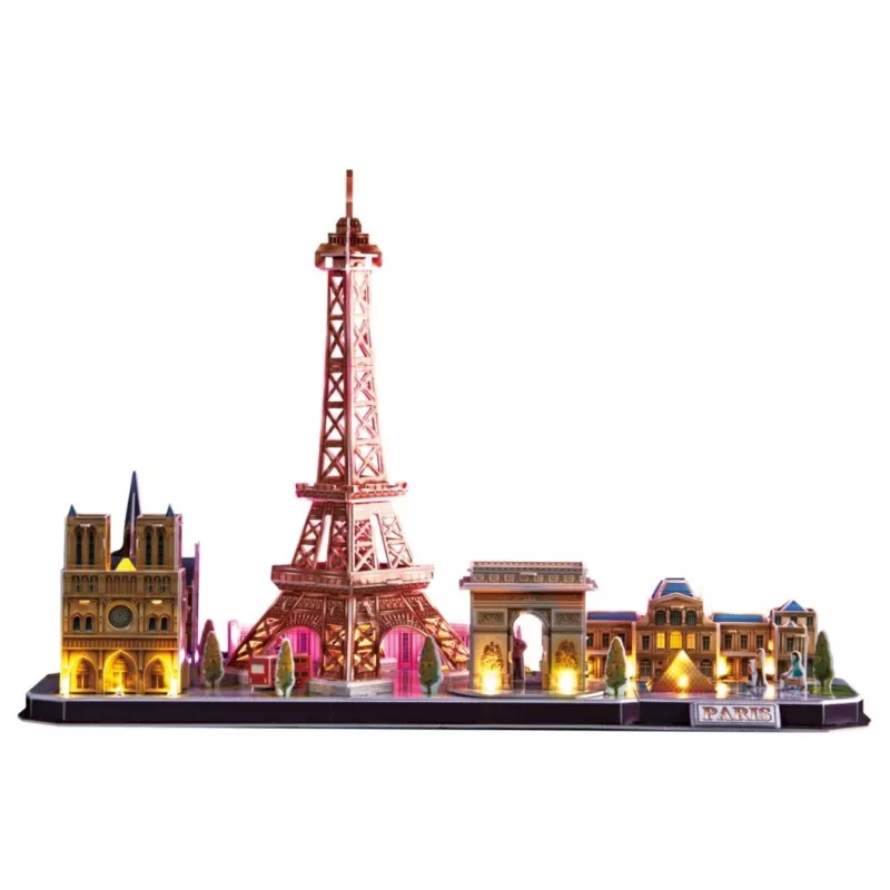 3D pusle CubicFun City Line Paris LED 115 tk