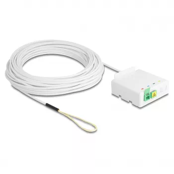 Optiline kiudühenduskarp DELOCK 2 x SC/APC Simplex koos 30 m G.657.A1 sisendkaabli komplektiga