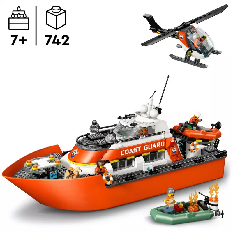 LEGO City 60504 Päästepaat ja helikopter