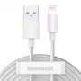 Baseus TZCALZJ-02 mobiiltelefoni kaabel, valge, 1,5 m, USB A – Lightning