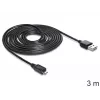 USB-kaabel DeLOCK EASY-USB 2.0-A - USB 2.0 micro-B 3m