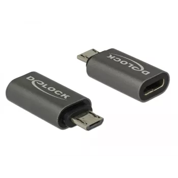 DeLOCK - USB-adapter - USB-C (W) Micro-USB tüüp B (M) - USB 3.1 Gen 1 - 2,8 cm - Antratsiit (65927)