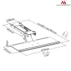 Maclean MC-757 klaviatuuri ja hiire alus lauale, 67 cm pind