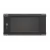Seinale paigaldatav rack-kapp LANBERG WF03-5304-10B 19 tolli 4U must, klaasuks