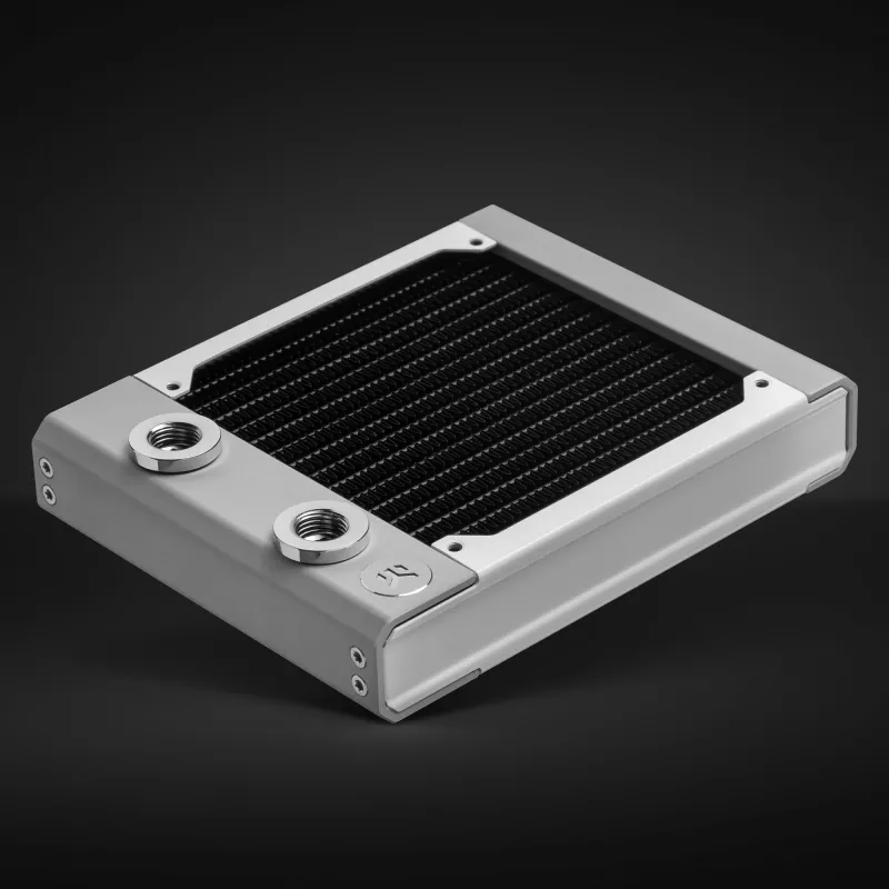 Radiaator EK Water Blocks messing vask roostevaba teras valge