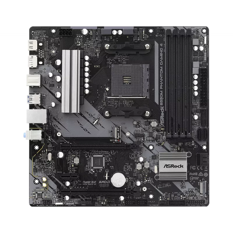 Emaplaat ASRock B550M Phantom Gaming 4 AMD B550 pesa AM4 micro ATX