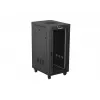 Võrgukapp LANBERG 19 tolli 24U 600x800 mm must, klaasukse ja LCD väljalõikega (lamepakendis) v2