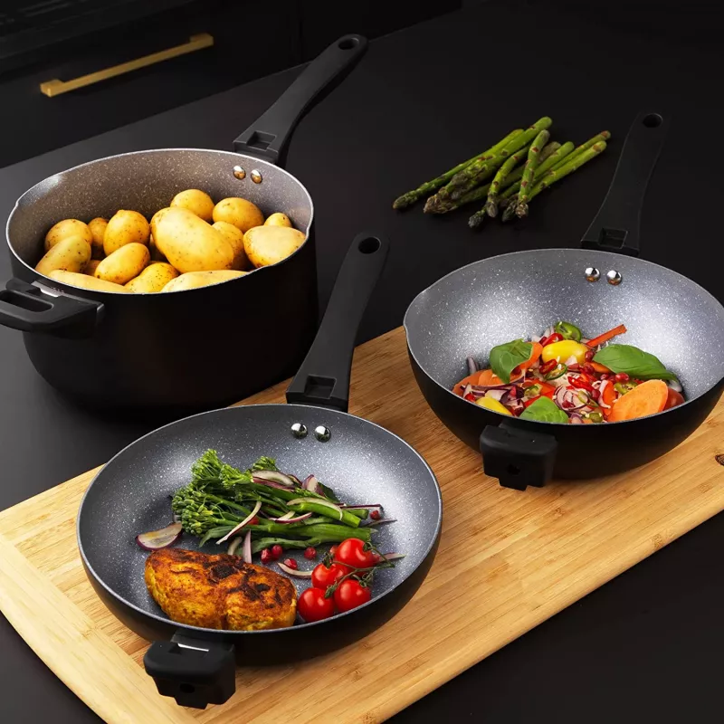 Kööginõude komplekt Russell Hobbs RH01840EU7 — 4-osaline virnastatav metallik marmor