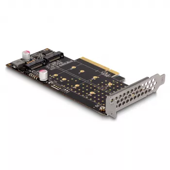 DeLOCK PCI Express x8 kaart 2 sisemise NVMe M.2 Key M pesaga – Bifurkatsiooniga madalprofiil