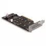 DeLOCK PCI Express x8 kaart 2 sisemise NVMe M.2 Key M pesaga – Bifurkatsiooniga madalprofiil