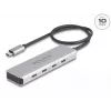 DeLOCK USB USB-C jaotur 10 Gbps 4 porti, alumiiniumist, hall
