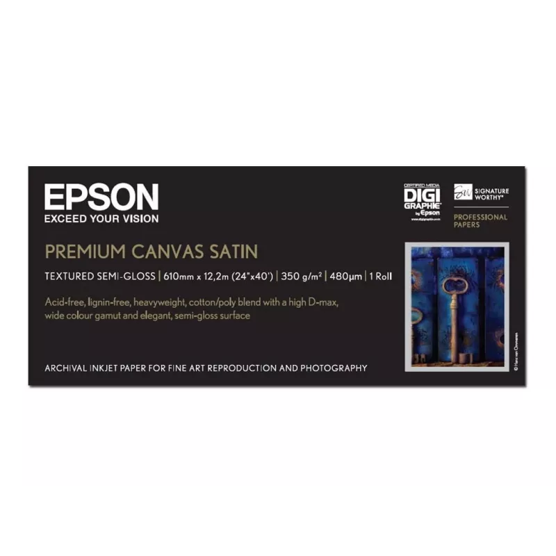 Epson Premium Canvas Satin, 24 tolli x 12,2 m, 350 g/m²