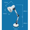 Laualamp ESPERANZA AVIOR E27 12W LED, must, reguleeritava kõrgusega, painduv vars, E27 pesa