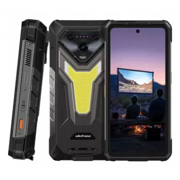 Nutitelefon UleFone Armor 34 Pro 5G Plus — 6,95 tolli 1080x2460, MediaTek Dimensity 7300, 16 GB muutmälu, 512 GB, 50 MP kolmik, 25500 mAh, Dual SIM, Android 15, IP68/69K