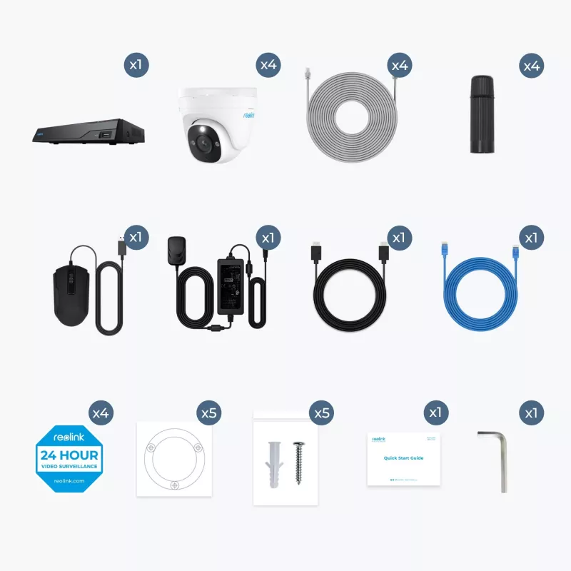 Reolink NVS8-8MD4 videovalvesüsteem juhtmega 8 kanaliga (PS4KD01-8)