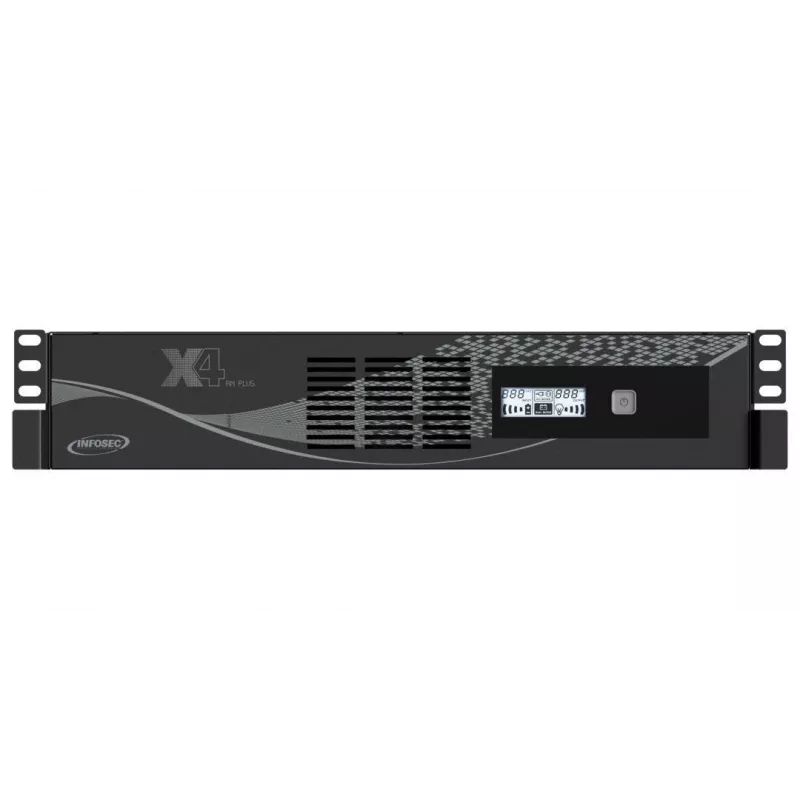 Rackmount UPS Infosec X4 2000 RM Plus 2 kVA / 1200 W, 10 tüüpi F pistikupesa, LCD, liin-interaktiivne