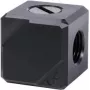 Alphacool Eiszapfen ühendusterminal 4-suunaline G1/4 IG - Must atsetaal (17557)