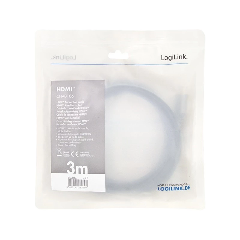 HDMI-kaabel LogiLink CHA0106 3m